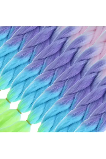 Afrika Örgülük Ombreli Sentetik Saç 100 Gr. / Şeker Pembe / Mor / Açık Mavi / Neon Sarı  