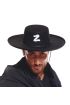 Z Logolu Yetişkin Boy Bağcıklı Zorro Şapkası  
