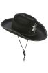Çocuk Kovboy Şapkası Sheriff Şapkası Siyah Renk  