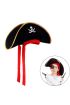 Çocuk Boy Kadife Jack Sparrow Denizci Korsan Şapkası 45x16 cm  