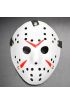 Beyaz Renk Kırmızı Çizgili Tam Yüz Hokey Jason Maskesi Hannibal Maskesi  
