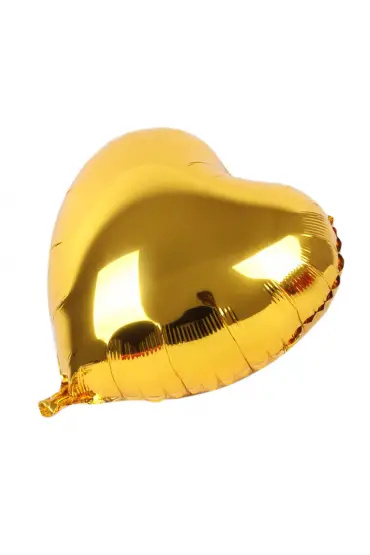 Kalp Balon Folyo Sarı 45 cm 18 inç  
