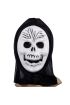 Plastik Kafatası Maskesi - Kapişonlu İskelet Maskesi 27x20 cm  