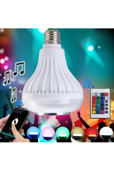 Kumandalı Bluetooth Disco Ampul RGB  