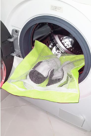 Sarı- Fermuarlı - Hassas Çamaşır Terlik  Ayakkabı Yıkama Filesi Büyük Boy  