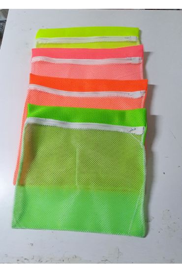 4 Adet 4 Renk  Fermuarlı - Hassas Çamaşır Terlik  Ayakkabı Yıkama Filesi Büyük Boy  