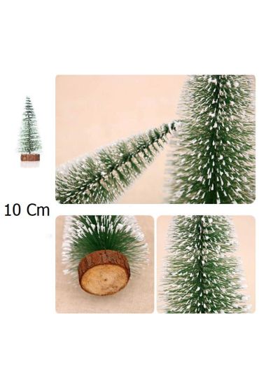 Yılbaşı Ağacı - Masa Ağacı Kütüklü 10 Cm  