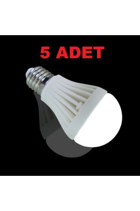 7W Enerji Tasarruflu Led Ampul ( 5 Adet )  