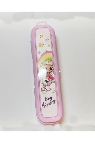 Pembe Multi Renkli Kapaklı Kalemlik Kutusu -Çanta İçi Saklama - Diş Fırçası - Makyaj Fırçası Kutu  