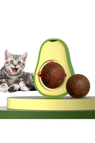 Avokado Dönen Kedi Nanesi Cat Mint Oyun Topu Doğal Catnipli Kedi Oyuncağı  