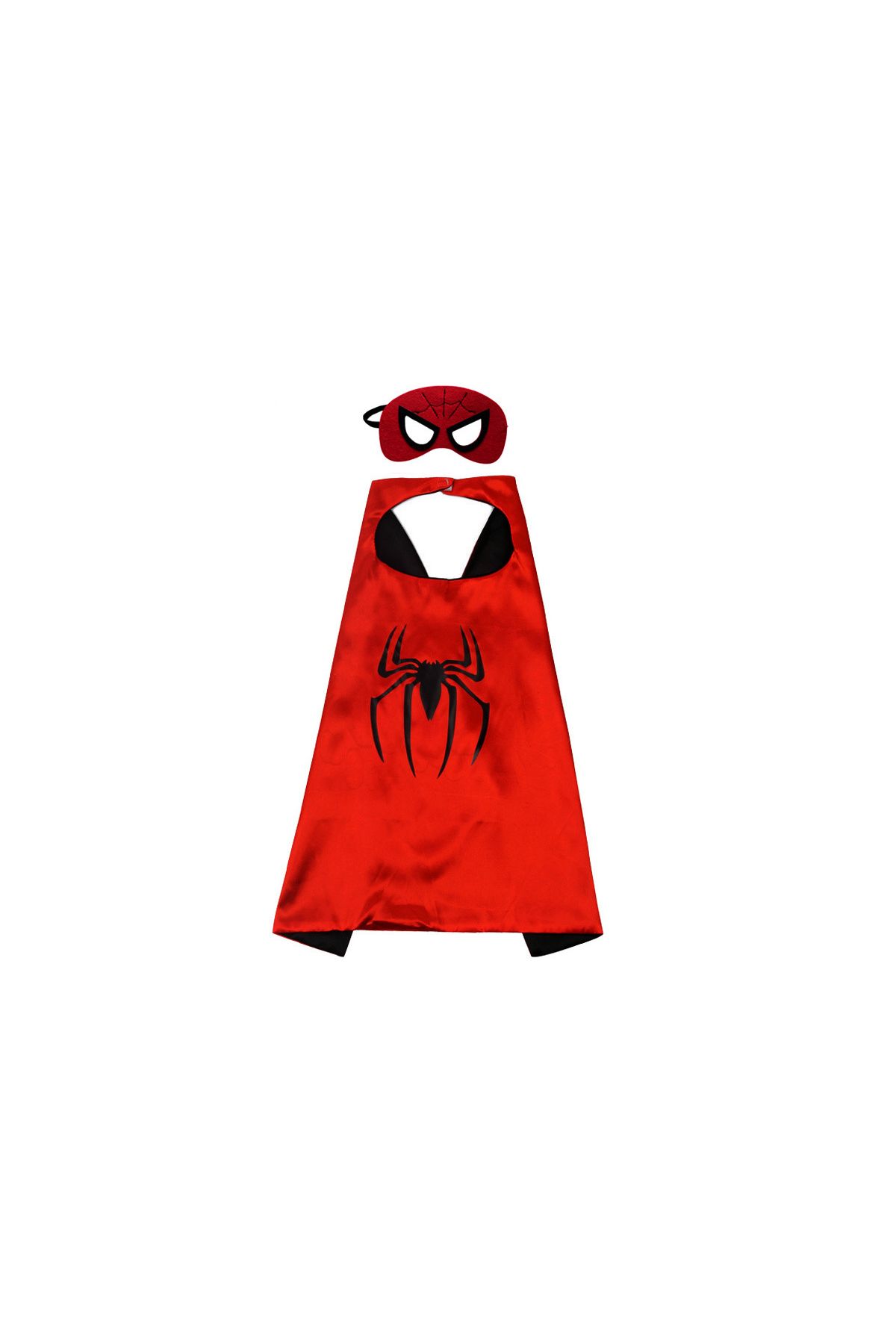 Örümcek Adam Spiderman Avengers Pelerin + Maske Kostüm Seti 70x70 cm