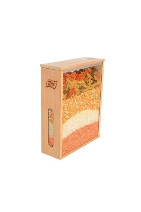 Ahşap Saklama Kabı Woodbox Bakliyat Organizer 1.7 LT  