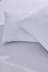 Basic Stripe Tek Kişilik Fitted Micro Saten Çarşaf ve 1 Yastık Kılıfı Beyaz