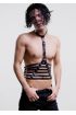  41 Erkek Fantazi Giyim Parelel Detaylı Üçgen Harness - Ürün Rengi:Siyah