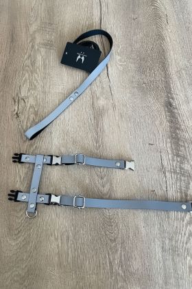  41 Kedi Harness Karanlıkta Yansıyan Göğüs Ve Gezdirme Seti - Ürün Rengi:Beyaz