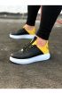  741 - Siyah Sarı Kalın Taban Casual Erkek Ayakkabı