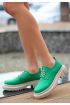  741 - Yeşil Cilt Bağcıklı Ayakkabı