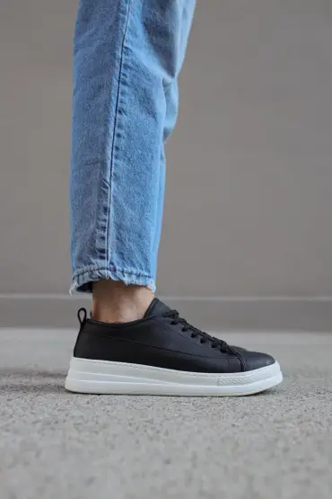  952  Sneakers Ayakkabı  Siyah (Beyaz Taban)