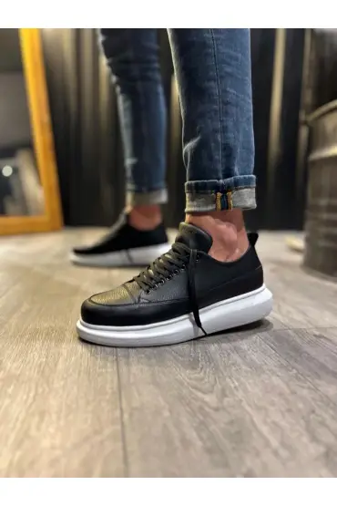 952  Günlük Ayakkabı  Siyah (Beyaz Taban)