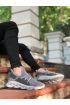  946 Yüksek Taban Tarz Sneakers Cırt Detaylı Gri Erkek Spor Ayakkabısı