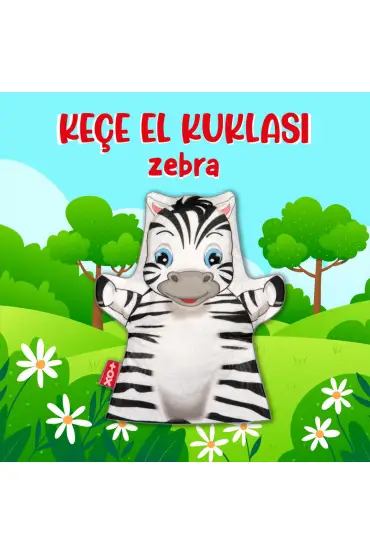 247  Zebra Vahşi Hayvanlar Keçe El Kukla
