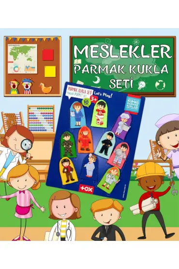  247  Meslekler 10 Parça Parmak Kukla , Eğitici Oyuncak