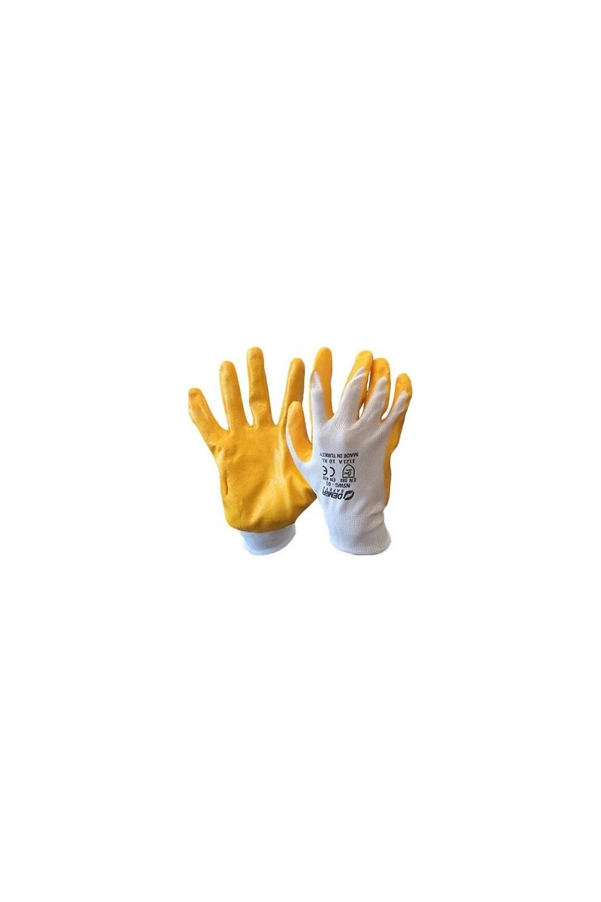 846 Nitril İş Eldiveni No10 XL Sarı Beyaz