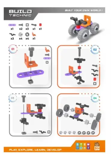  505 Sök Tak 21 Parça ATV Build Technic