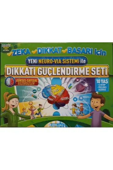  404 Yeni Neuro-Via Sistemi ile Dikkati Güçlendirme Seti 10 Yaş (3 Kitap Kutulu)