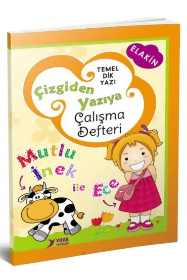  Çizgiden Yazıya Çalışma Defteri-Dik Temel Harflerle