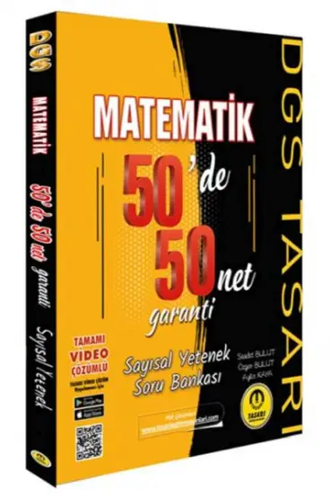  Tasarı DGS Matematik 50 de 50 Net Garanti Soru Bankası