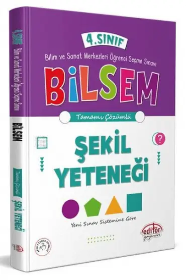  Editör 4. Sınıf Bilsem Hazırlık Şekil Yeteneği Tamamı Çözümlü