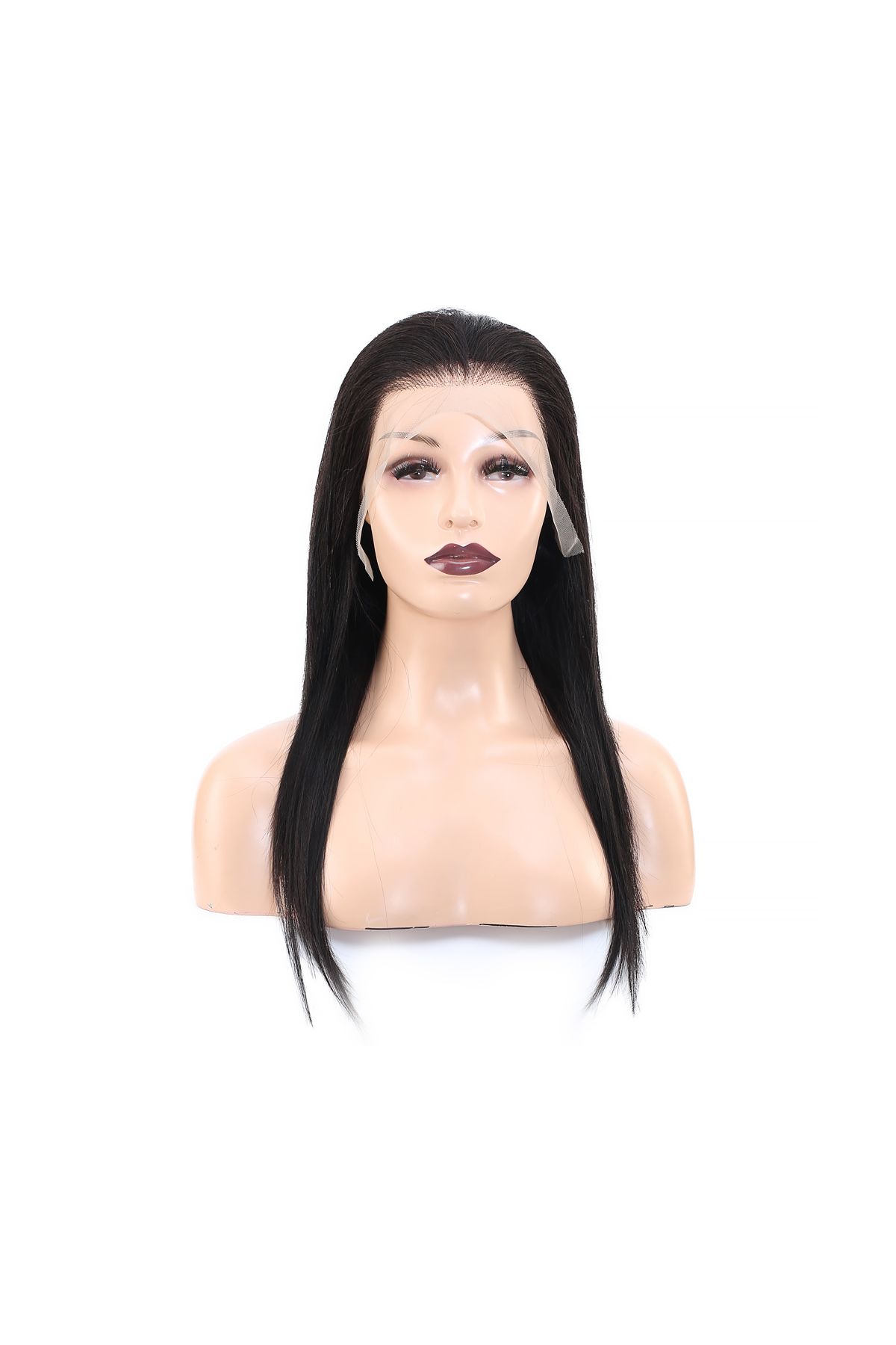 Front Lace Gerçek Tül Peruk Düz / Doğal / 55/60cm