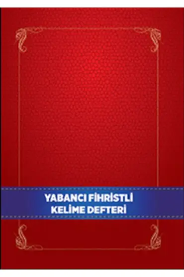  Yabancı Dil Fihristli Kelime Defteri