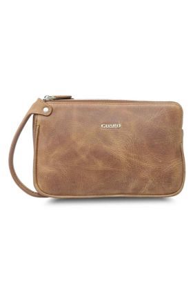  359  Antik Taba Unisex Çift Fermuarlı El Çantası