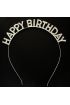 Gümüş Kristal Taşlı Happy Birthday Doğum Günü Tacı İthal Ürün A Kalite 17x16 cm  