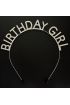Gümüş Kristal Taşlı Birthday Girl Doğum Günü Tacı İthal Ürün A Kalite 17x16 cm  