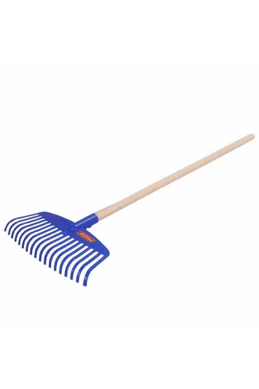 505 Ahşap Saplı Çocuk Bahçe Aletleri Mavi Tırmık