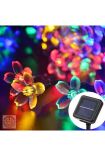  192 Solar 50 Ledli Çiçekli Rgb Bahçe Aydınlatma Dekorasyon Güneş Enerjili