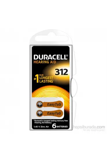  192 Duracell 312 Numara 6 Lı İşitme Cihazı Pili