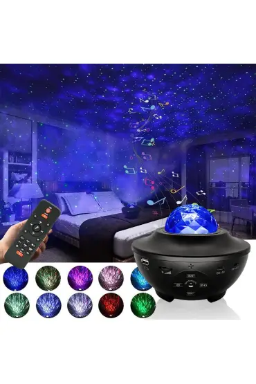  192 Starry Projektör Bluetooth Hoparlör+sese Duyarlı Disko Topu+ Usb Mp3 Çalar+parti, Gece Lambası