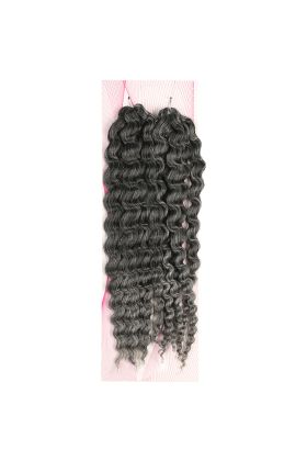 Nice Bulk Afro Su Dalgası Saç / Siyah / Gri Ombreli  