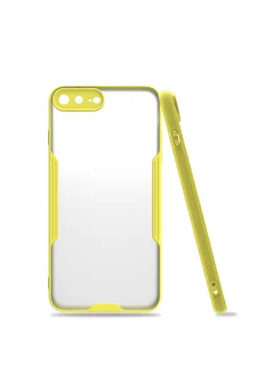  192 İphone 7 Plus Kılıf Platin Silikon - Ürün Rengi : Sarı