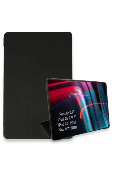  192 İpad 9.7 (2017) Kılıf Tablet Smart Kılıf - Ürün Rengi : Kırmızı