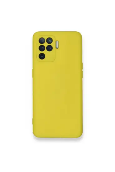  192 Oppo Reno 5 Lite Kılıf Nano İçi Kadife  Silikon - Ürün Rengi : Sarı