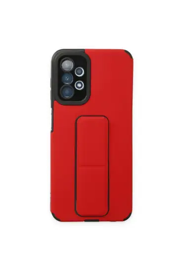  192 Samsung Galaxy A23 4g Kılıf Mega Standlı Silikon - Ürün Rengi : Kırmızı