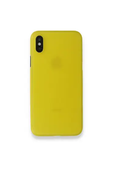  192 İphone Xs Max Kılıf Pp Ultra İnce Kapak - Ürün Rengi : Sarı