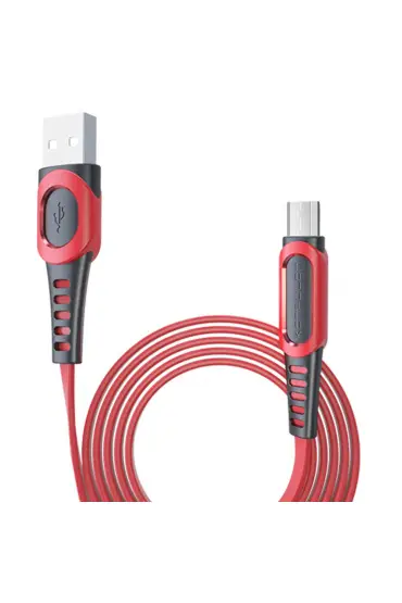  Dc01 Süper Hızlı Micro Usb Kablo 1m 2.4a - Ürün Rengi : Kırmızı