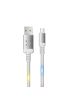  Dc09 Ses Duyarlı Işıklı Micro Usb Kablo 1m 2a - Ürün Rengi : Beyaz