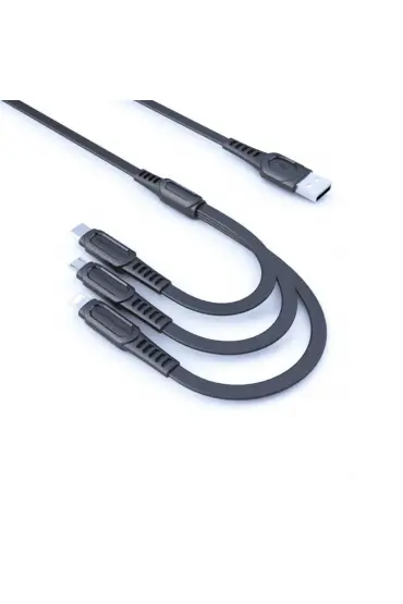  Dc19 3in1 Usb Kablo 1.3m 3a - Ürün Rengi : Siyah
